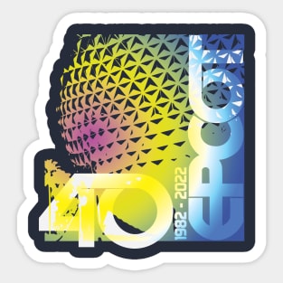 Epcot - Rainbow 40th Sticker